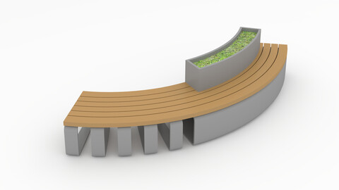 3D Model Bench Park 13