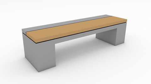 3D Model Bench Park 1