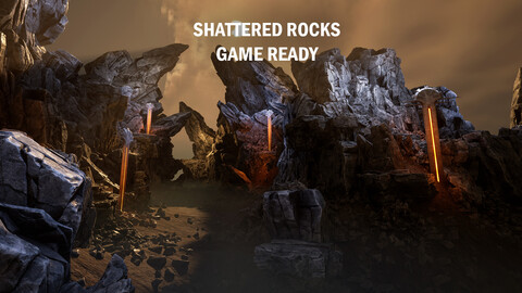 Shattered rocks