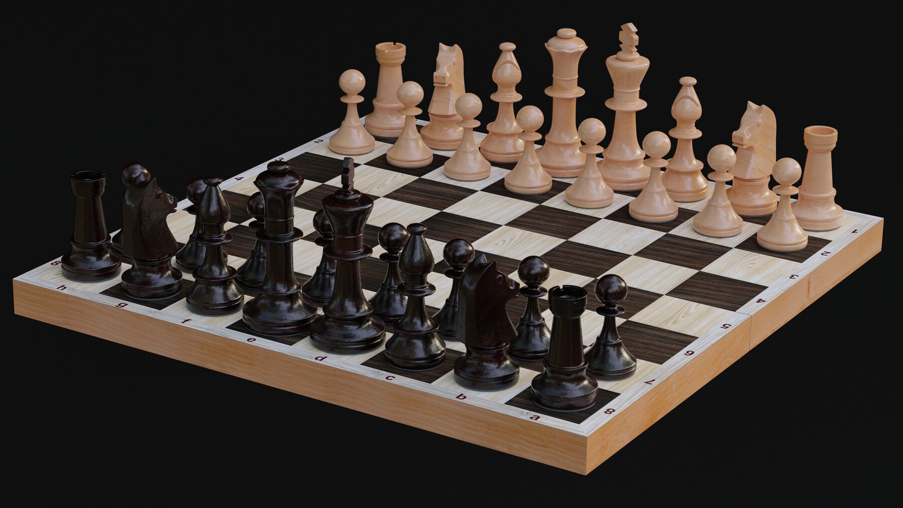 Chess board and figures