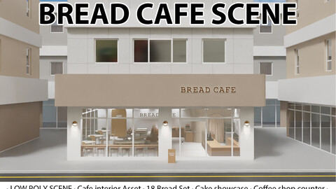 Scene - bakery cafe, bread cafe, small street