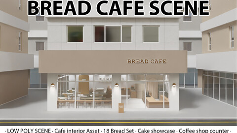 Scene - bakery cafe, bread cafe, small street