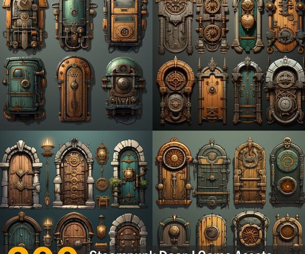 Steampunk Accessories in 2D Assets - UE Marketplace