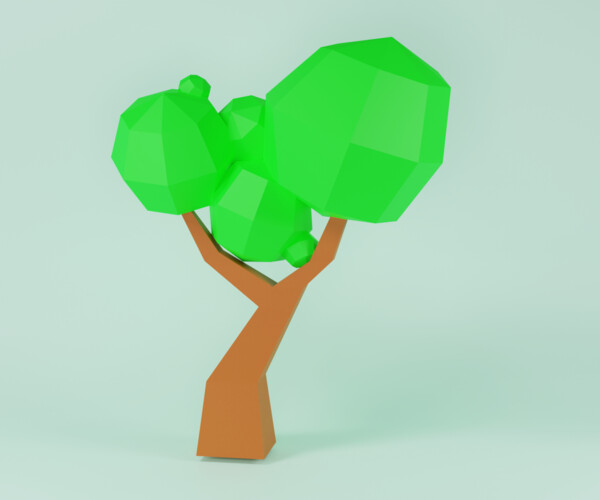 ArtStation - 3D Low Poly Tree 3D Model - Game Ready model | Game Assets