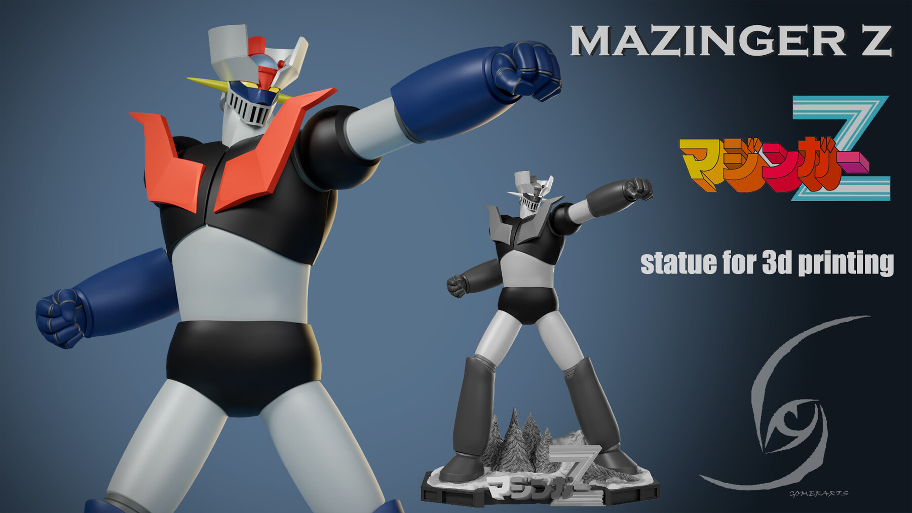 Mazinger Z statue for 3D printing