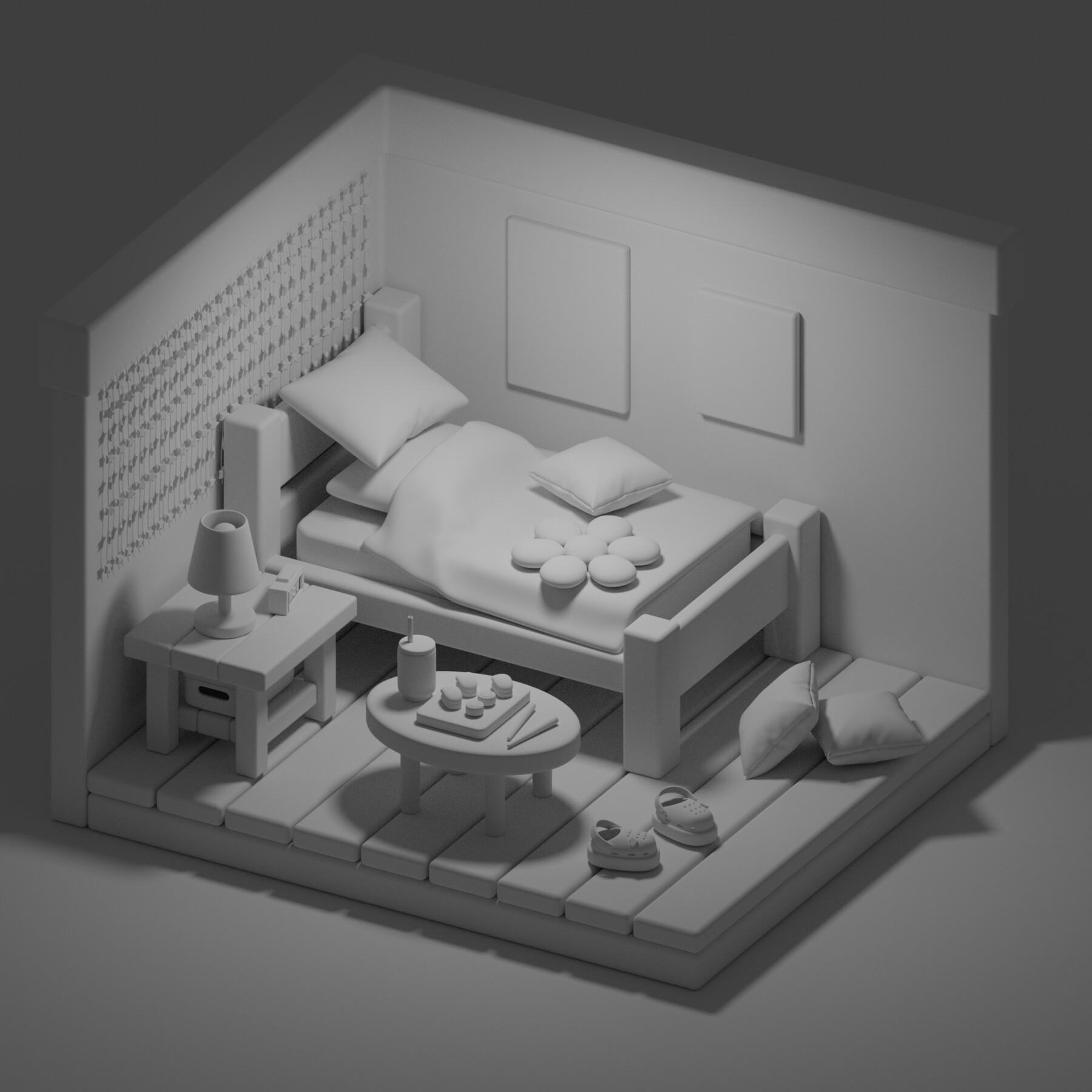 ArtStation - Cute Bedroom in Blender