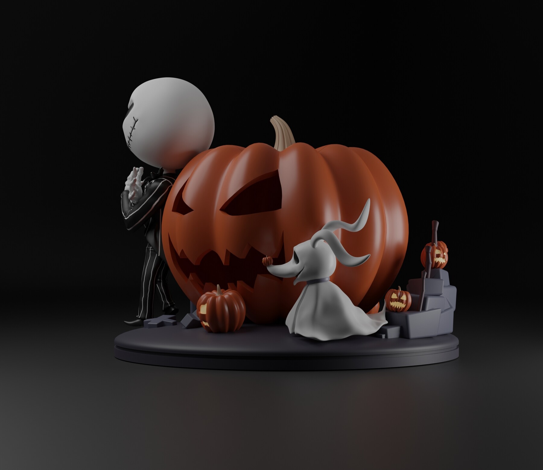 ArtStation - JACK AND ZERO THE NIGHTMARE BEFORE CHRISTMAS | Resources