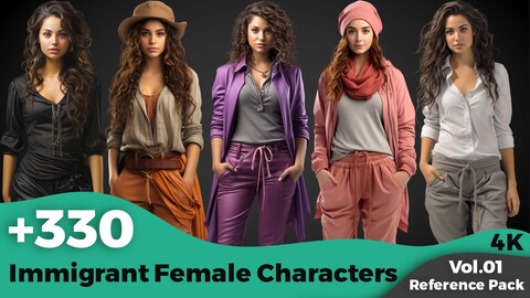 +330 Immigrant Female Character Concept (4k)