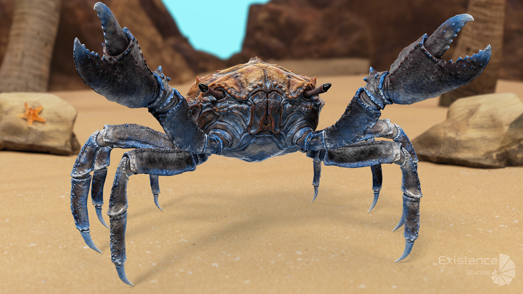ArtStation - Royal Crab - King Sebastian - Low Poly Realistic 3D Model -  Rigged Animated Monster - Rock Land Creature - #18