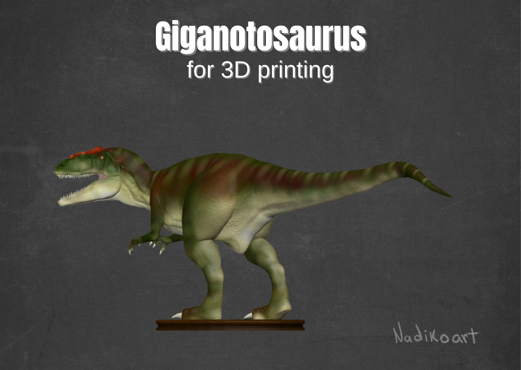 ArtStation - Giganotosaurus Dinosaur 3D Model Print Figure STL | Resources