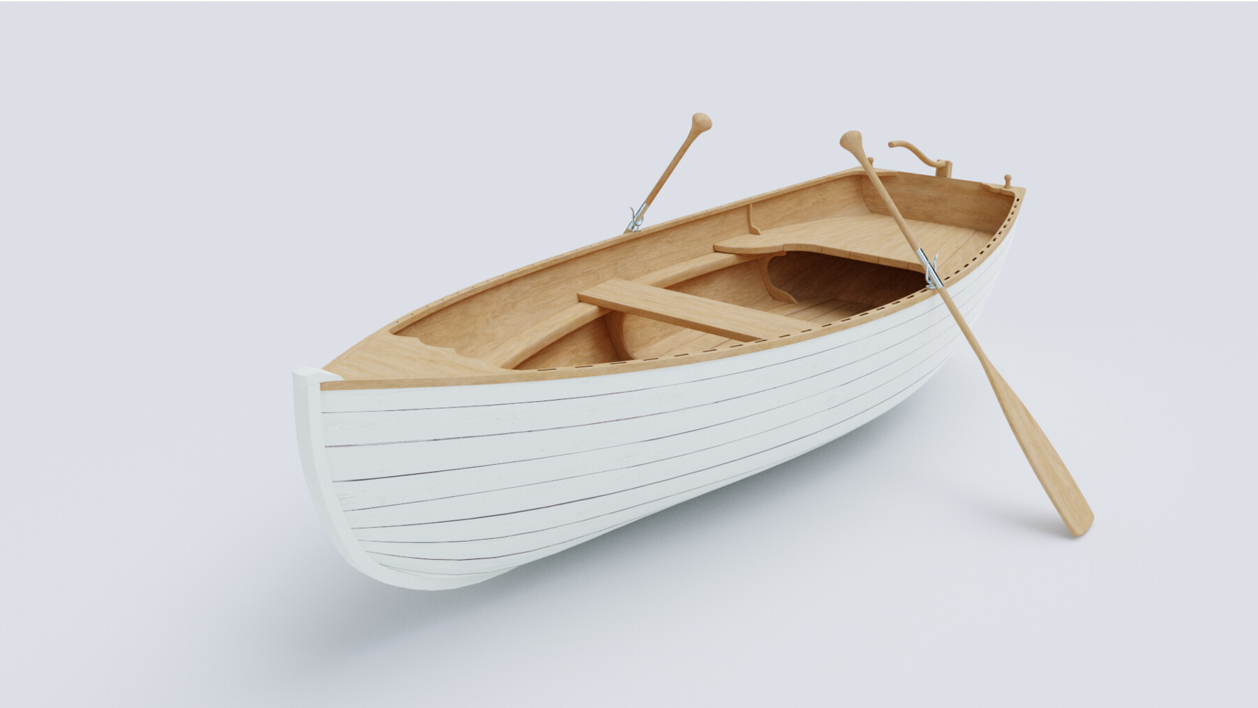 Wooden Boat 3d Model