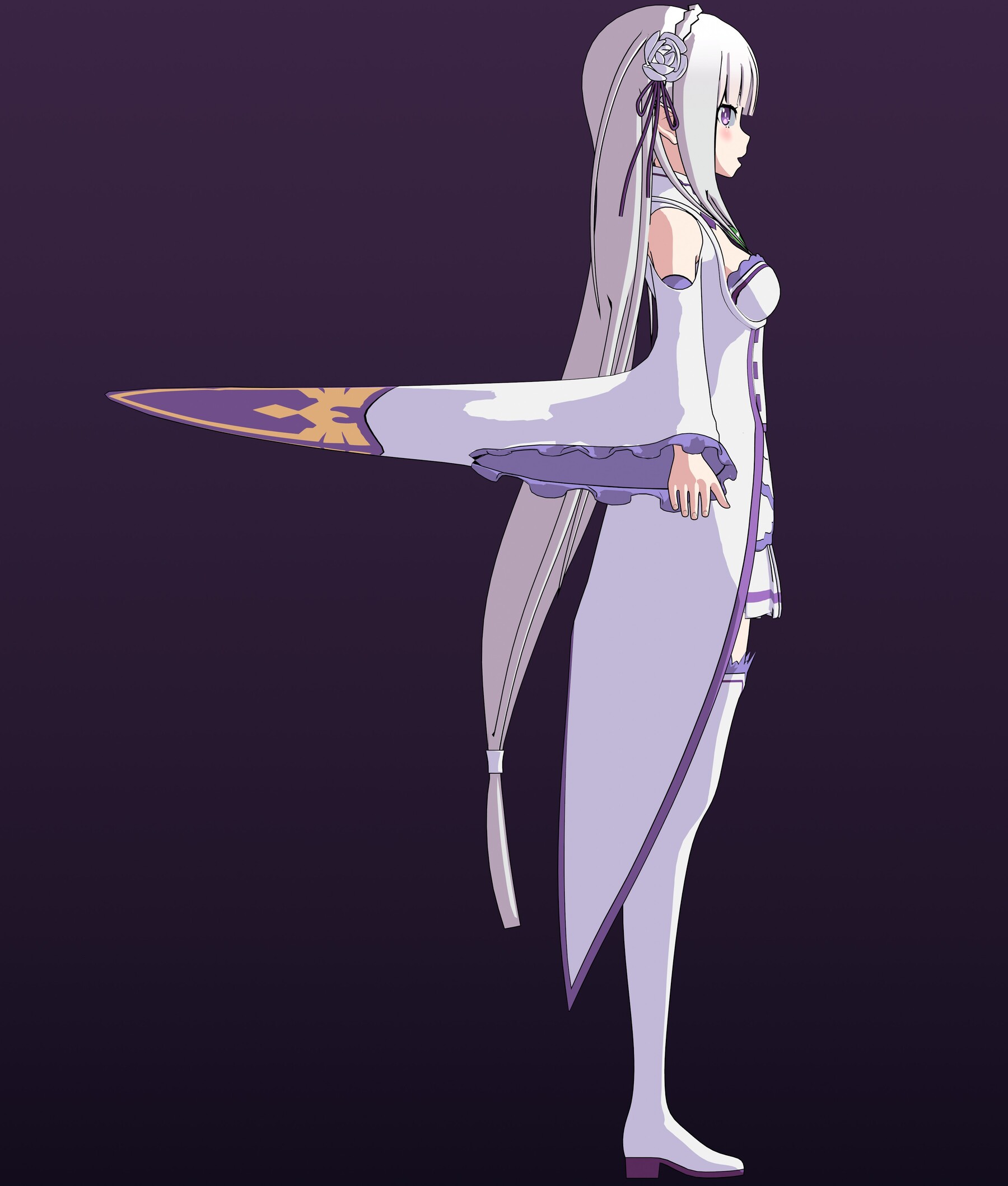 ArtStation - Emilia - Re Zero - 3D Model Blender | Resources