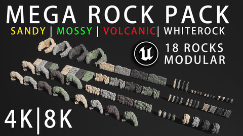 Modular Mega Rock Pack - Granite / 4 Variations