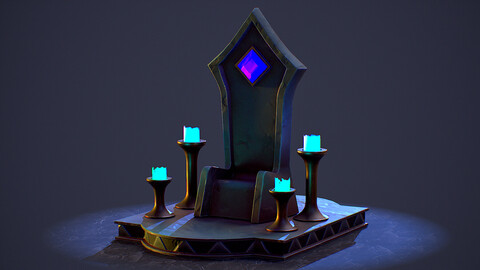 Stylized Throne 3d Model