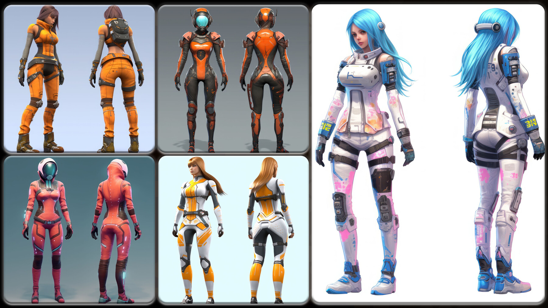 ArtStation - 200 Feminine Futuristic Outfit Reference Pack | 4K | v.28 |  Artworks