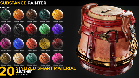 20 Stylized Smart Materials Leather Vol 04