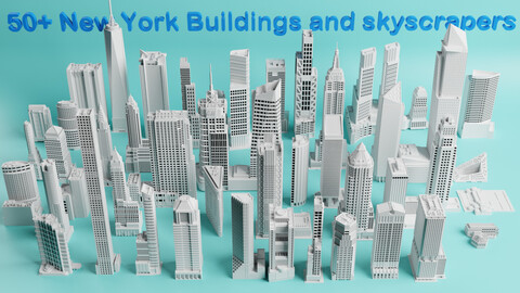 50+ High Detailed New York Buildings and Skyscrapers vol-1