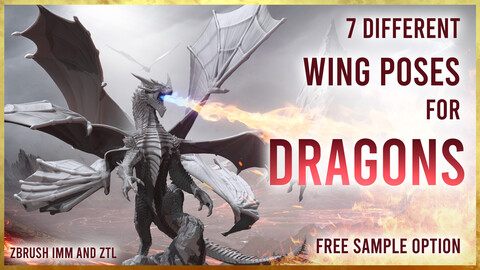7 wing poses for Dragons