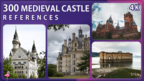 300 Medieval Castles Reference Pack – Vol 1