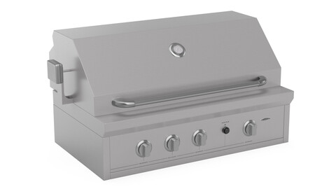 Capital Solid Flat Plate Pro36Rbi Open Grill BBQ 3D Model