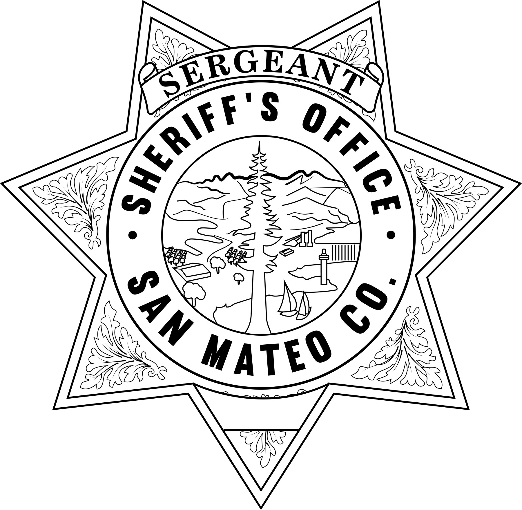 ArtStation - San mateo Sheriff, Sergeant, Badge Vector, Svg, Dxf, SVG ...