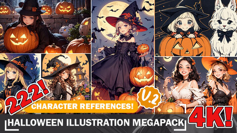 222 Captivating Anime Halloween Art: 4K Reference Collection V2