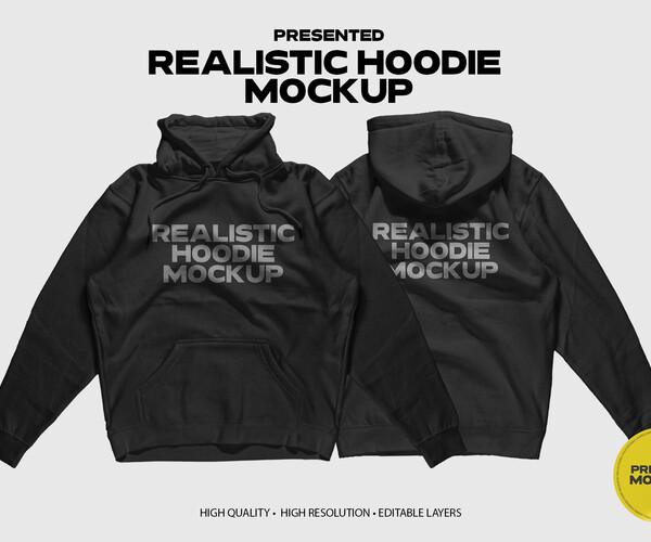 Realistic 2025 hoodie mockup