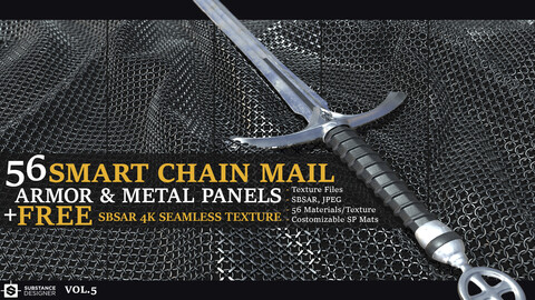 56 Smart Armor, Chain Mail and Metal Patterns Vol5