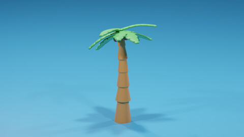 Cartoon Palm Tree 3D model