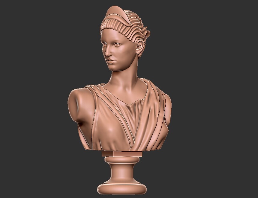 Roman Citizen Woman Bust | 3D model