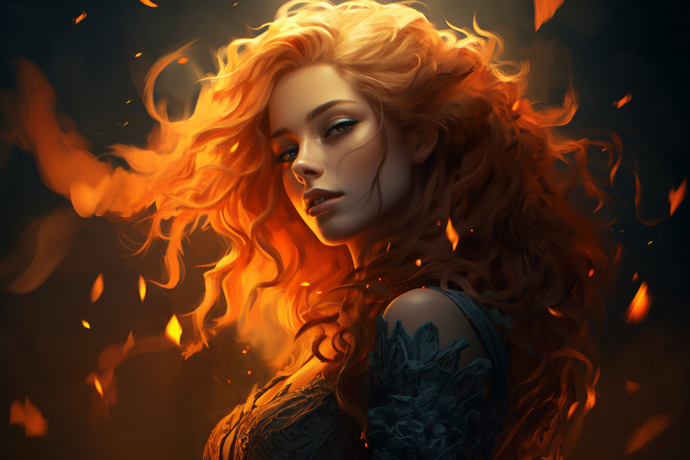 ArtStation - Ember's Embrace: Dance of the Flame Maiden 4 | Artworks