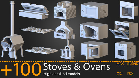 +100-Stoves & Ovens-Kitbash -vol.02