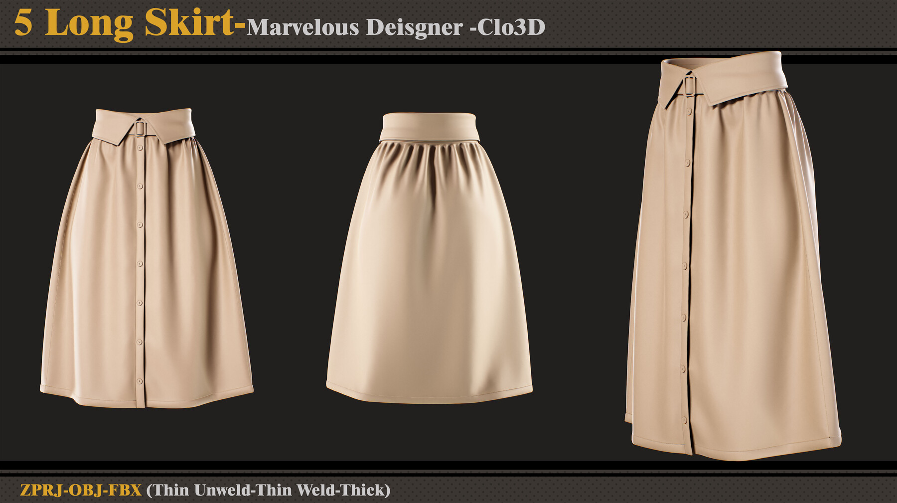 How to make Elastic Waistband in Clo3D and Marvelous Designer