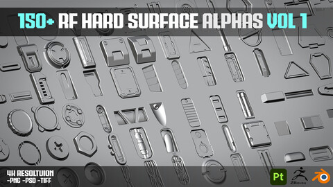 150+ RF HardSurface Alphas Vol 1