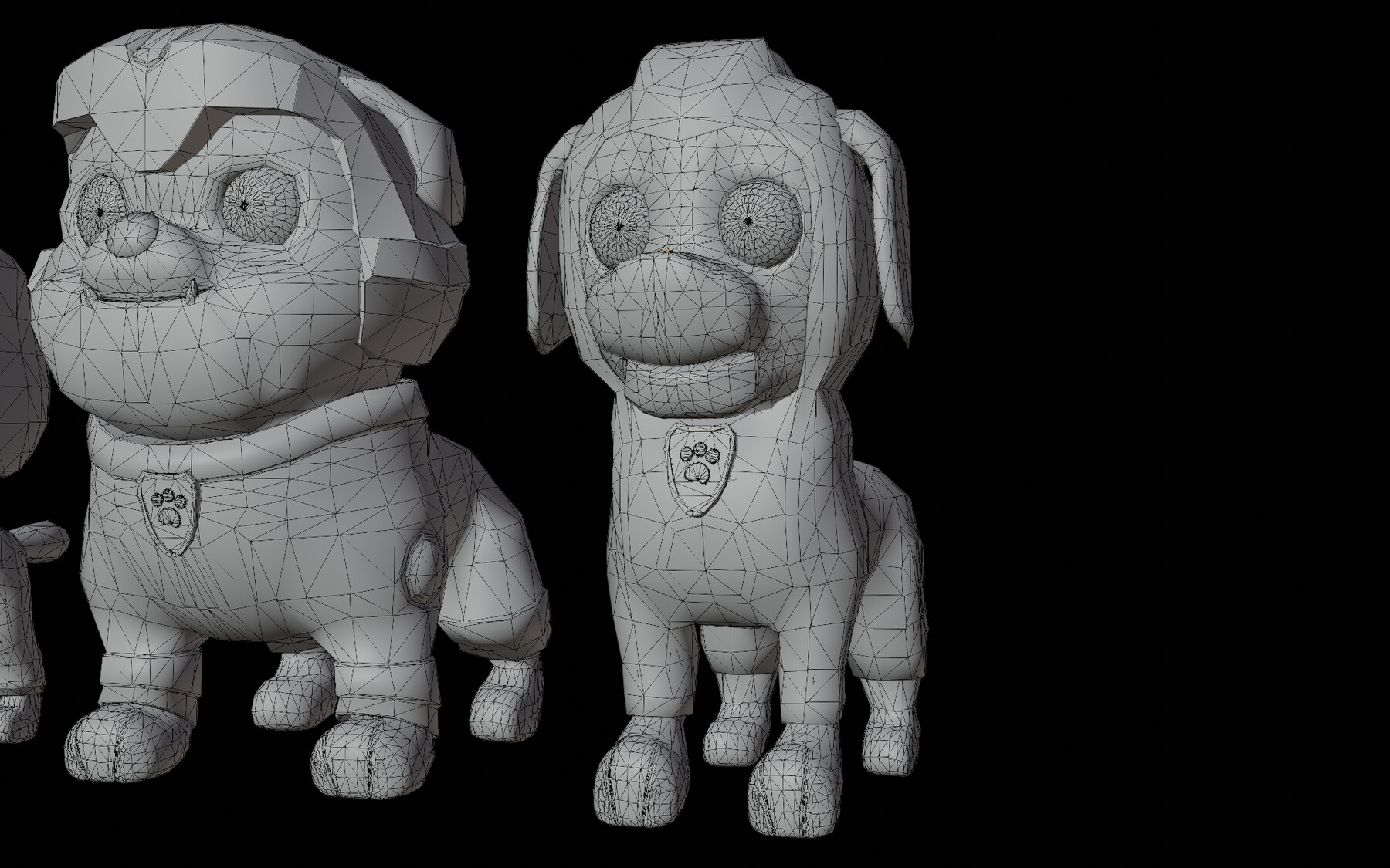 3D model Fnaf like dog singer animatronic VR / AR / low-poly