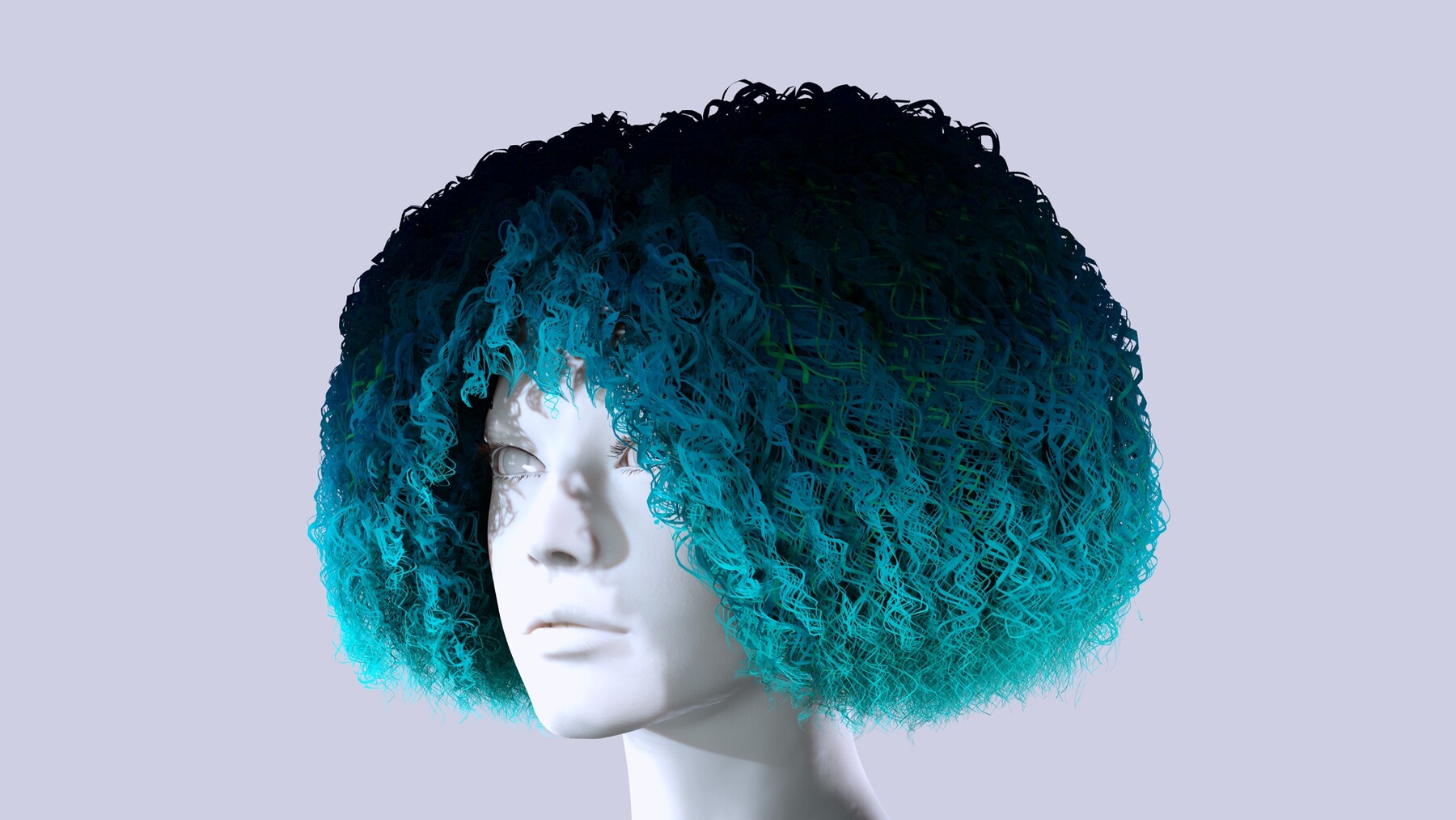 ArtStation - Realistic Female Hair - Kinky Curly | Game Assets