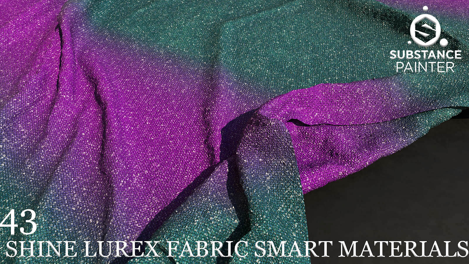 ArtStation - Glitter Fabric Material -SBSAR -custom color -custom