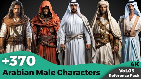 +370 Arabian Male Character Concept (4k)