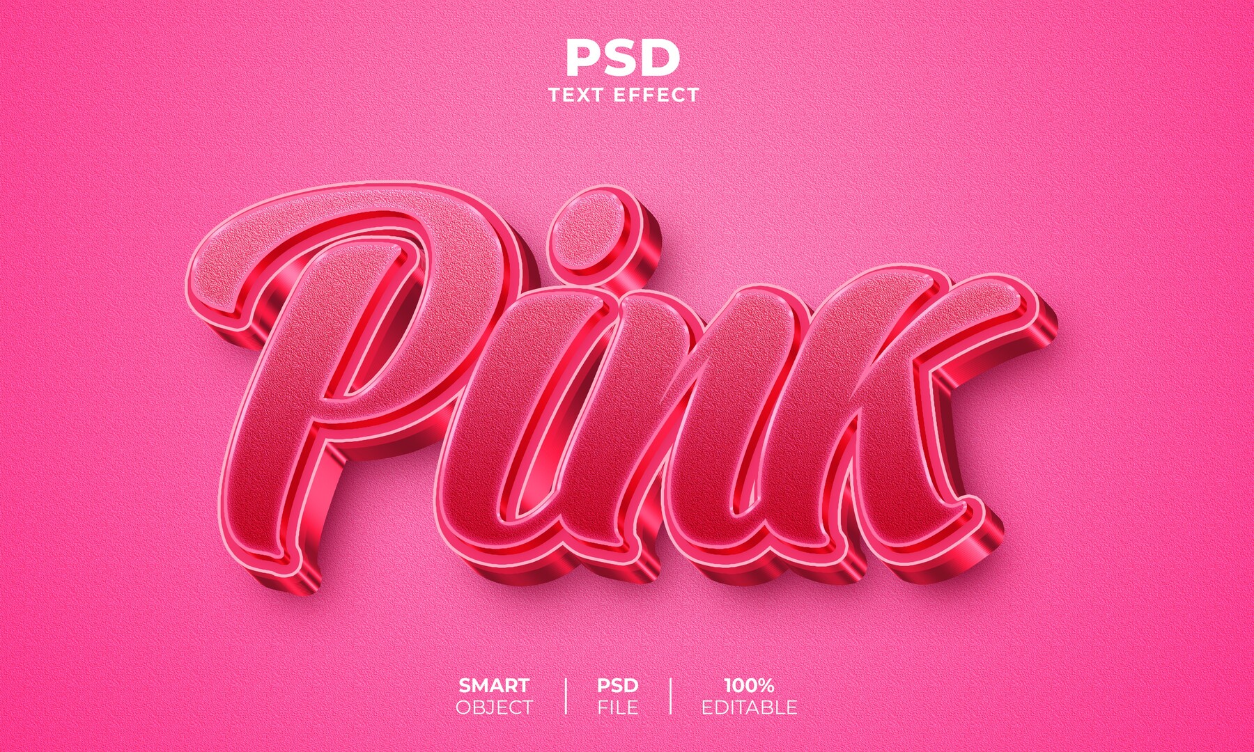 Artstation 3d Pink Psd Fully Editable Text Effect Layer Style Psd Mockup Template Artworks