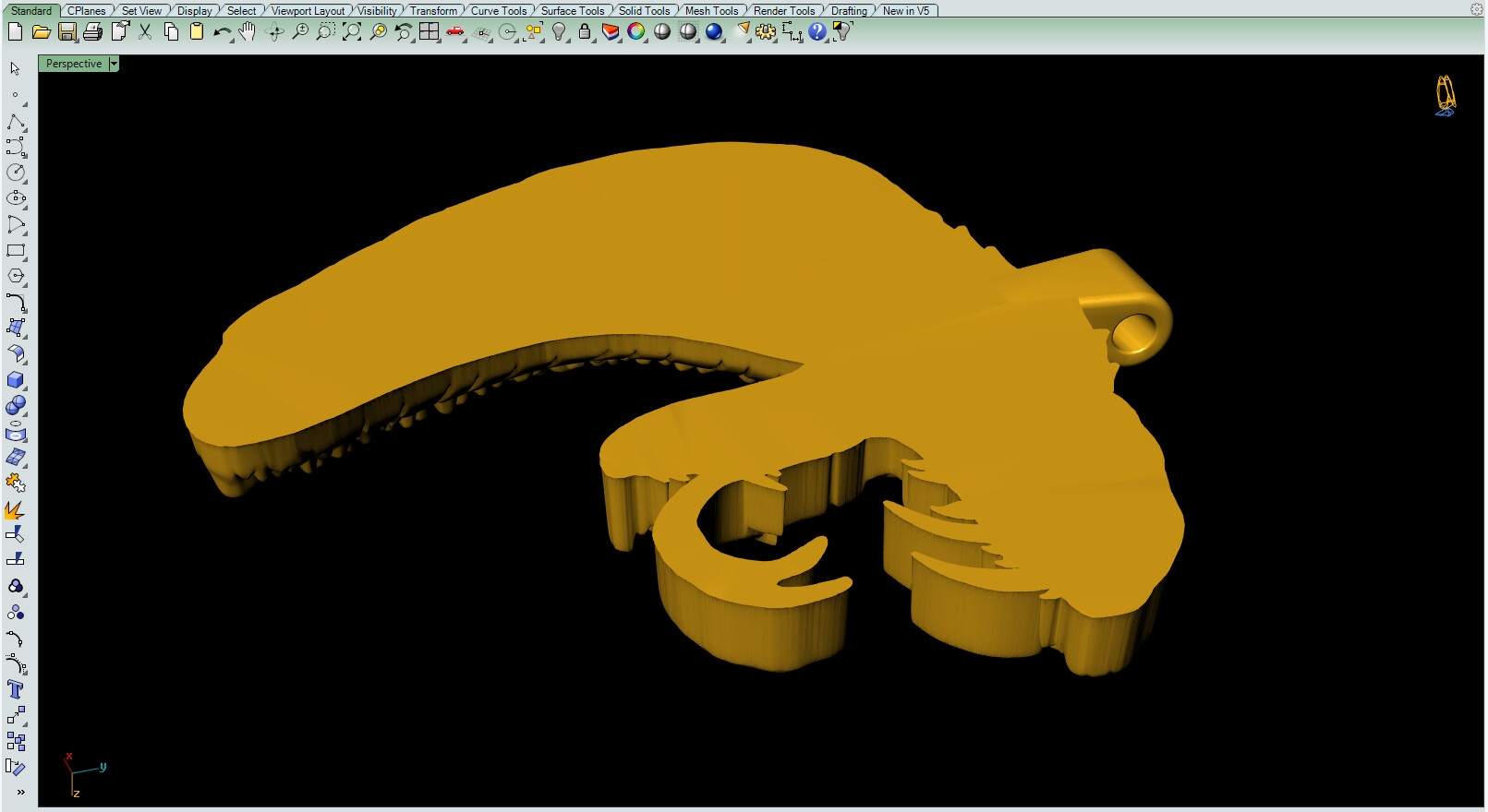 Pendant Snake Gucci 3D print model 3D model 3D printable