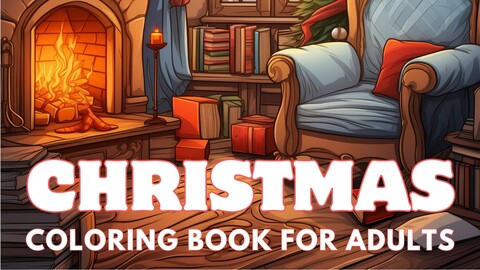 50 Christmas Big Bundle Coloring Book, Printable Xmass Coloring Pages, Christmas Coloring Book for Adults and Kids, Perfect Holiday Gift