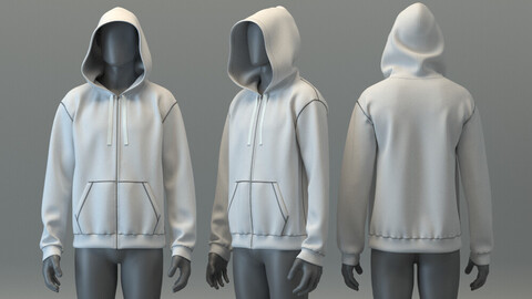 Hoodie with Zipper Style 2