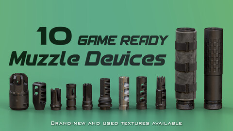 10 Muzzle Devices (Flash Hider, Muzzle Brakes, Compensator, Silencer)