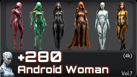 +280 Android Female Character Concept (4k)