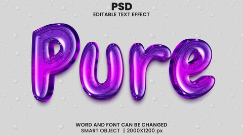 ArtStation - Bevel PSD fully editable text effect. Layer style PSD mockup  template.