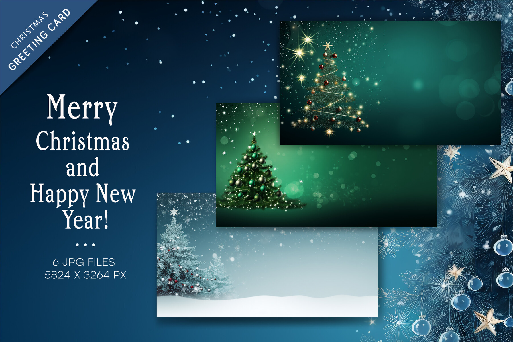 ArtStation - Christmas background with Christmas tree. Christmas cards ...