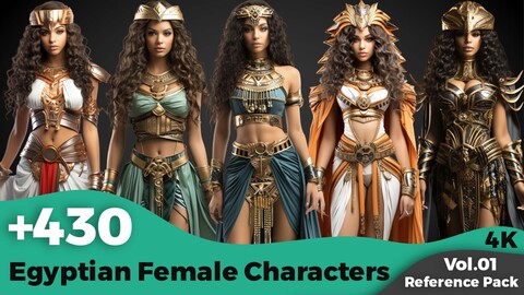 +430 Egyptian Female Character Concept (4k)