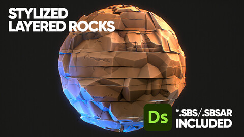 Stylized Layered Rocks Material