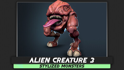 Alien Creature 03 - Stylized Monsters - Animation Fantasy UFO Pet Predator - Enemy Mutant - #20