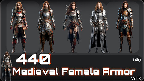 440 Medieval Female Armor Character(4k)